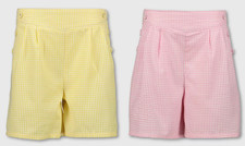 Gingham Pleated School Shorts