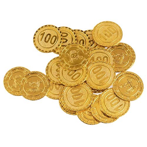 Gold plastic pirate - gold,