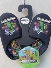 Minecraft Boys Slip On Slippers Shoe Size 12-13 BNWT