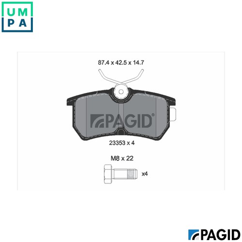 Brake pad set disc - disc,