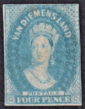 TASMANIA - IMPERF QV Chalon 4d