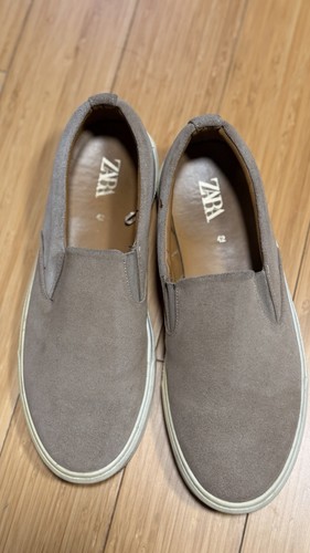 Zara men grey - grey, suede