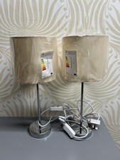 PAIR OF CHROME TABLE SIDE