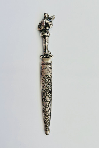 Metal letter opener - letter, sheath