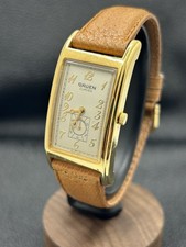 Vintage Rare Men’s Gruen Curvex 1990s Reissue Swiss Quartz Watch - Woking