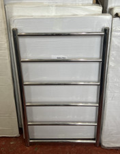 CHROME Towel Rail ELECTRIC Radiator 500x780mm Pre-filled-NO ELEMENT Included