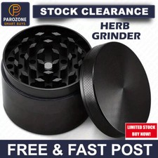 BLACK 4 Part 50 mm Grinder Magnetic Metal Diamond Teeth Grinder UK