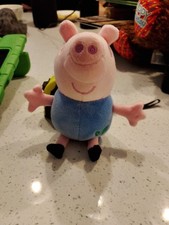 George Pig Plush Doll 15cm 100% Recycled Peppa Pig Soft Toy Kids Gift Tags