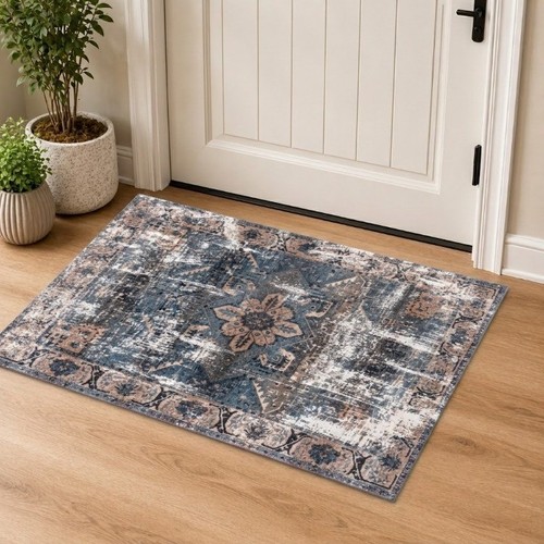 Vintage distressed rug large - distressed,