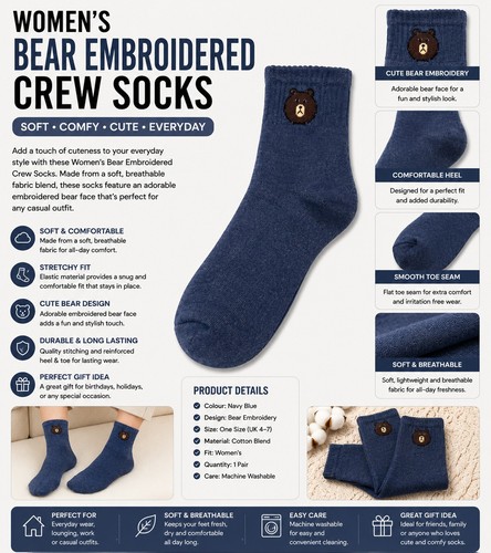 Women navy blue - blue, bear