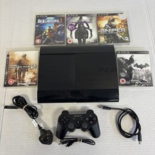 Playstation 3 PS3 Super Slim 500gb Console - CECH-4303C Full Set Up & Games
