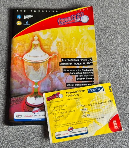 Cricket programme ticket - &,