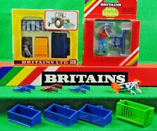 Various 1:32 BRITAINS TRANSPORT BOX FARM-YARD SCRAPER IMPLEMENTS 4 FARM Tractors