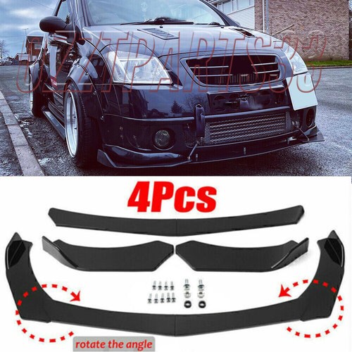 Glossy black front bumper - front, lip