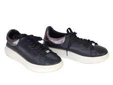 Moda In Pelle Trainers Shoes Black Real Leather Chunky Sole EU 41 UK 8 Bradie