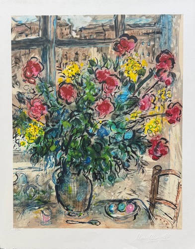 Marc chagall bouquet devant - bouquet, la