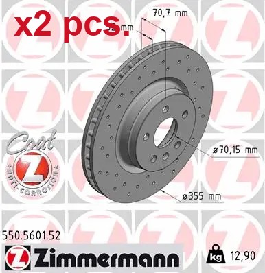 Pcs front brake disc rotos - x2,
