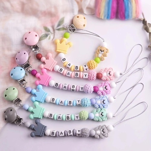 Personalised dummy clip wooden - personalised,
