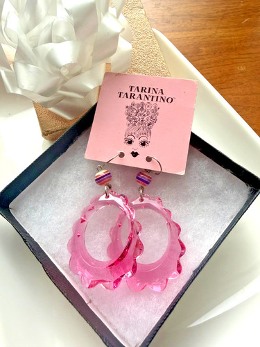 Tarina tarantino earrings pink - earrings,