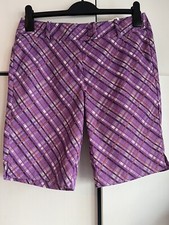 Womens Callaway OPti Dri purple argyle golf shorts size 6 bright jazzy