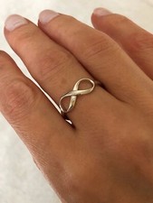 Genuine 925 Sterling Silver Infinity Ring All Sizes