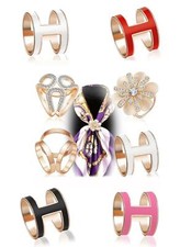 Fashion Scarf Ring Gifts Women Solid Buckle Brooch Clips for Silk Scarves 