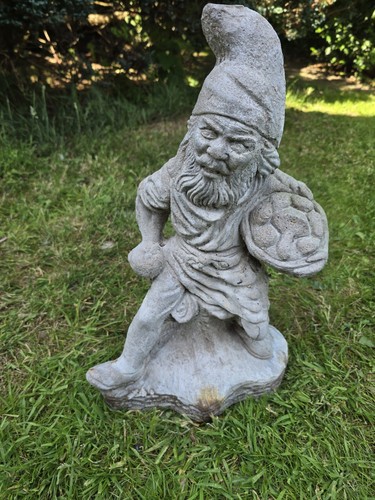 Gnome stone garden ornament - gnome,