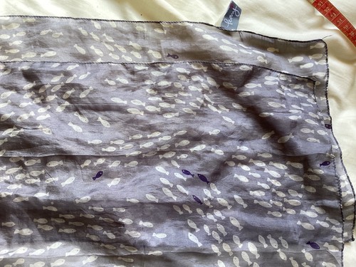 Peony long grey pattern - long,