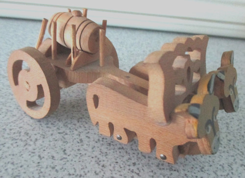 Wooden toy trailer with - toy,