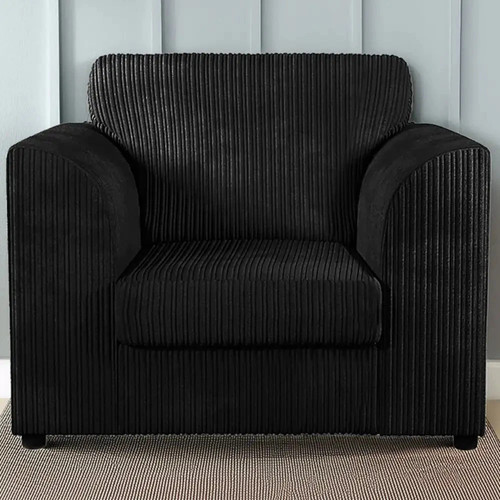 Black jumbo cord armchair - jumbo, –