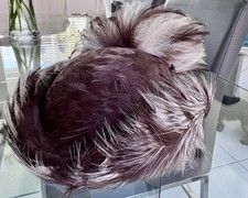 Vintage original Cream Feather Hat