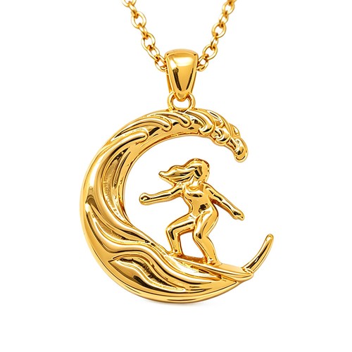 Surfer surfing pendant - surfer,
