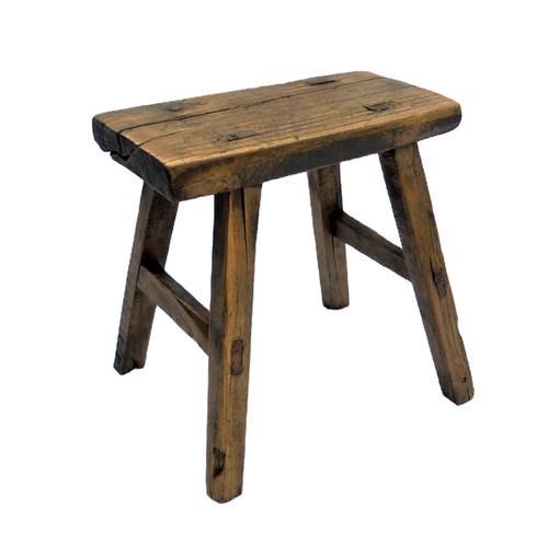 Rustic wooden stool - rustic,
