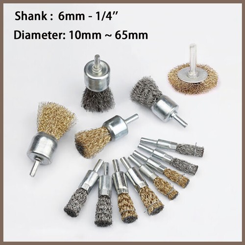 Wire wheel brush - copper, plated