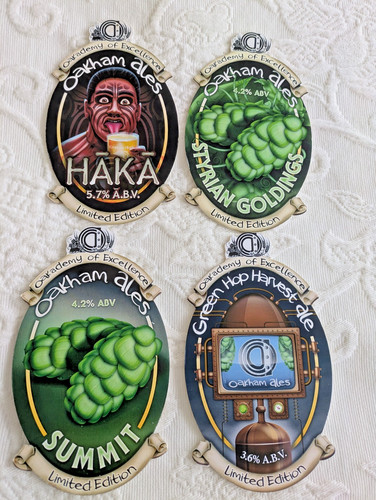 Oakham ales beer pump - pump, badges