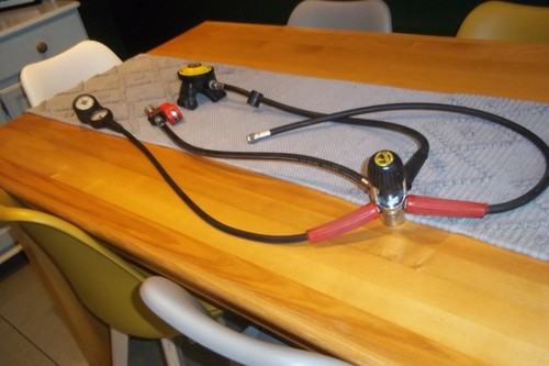 Scuba diving regulator set - scuba,