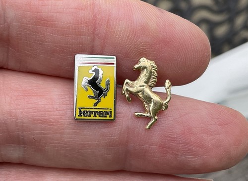Ferrari enamel gold tone - ferrari,