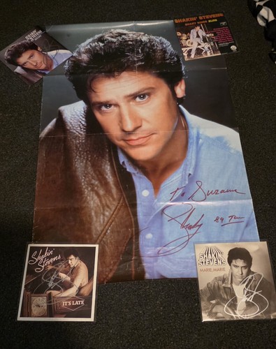 Shakin stevens autographed big - stevens,