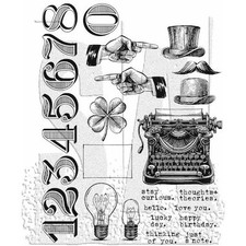 Tim Holtz Cling Rubber Stamps - Curiosity Shop CMS482