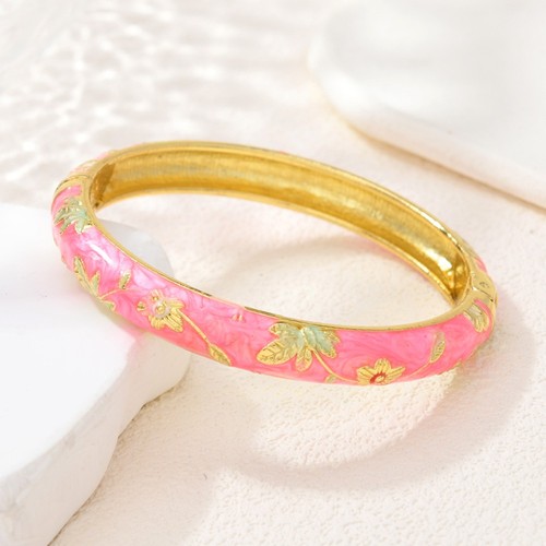 Gold plated open cuff bracelet - gold,