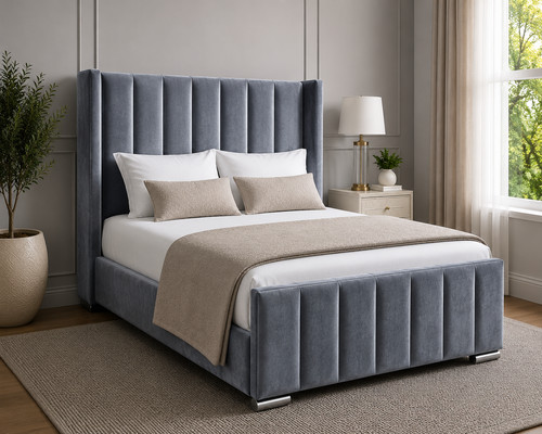 Luxury wingback bed - bed, frame