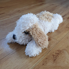 Giftworks Dog Puppy Plush Soft Toy Rough Haired Comforter Floppy Brown White