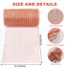 12m pure copper mesh knitted - 12m,
