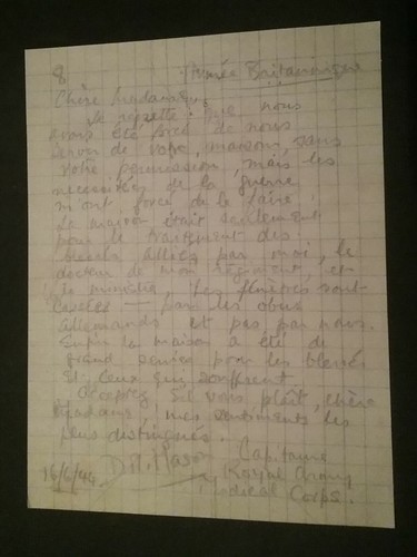 Letter written french by - letter, in