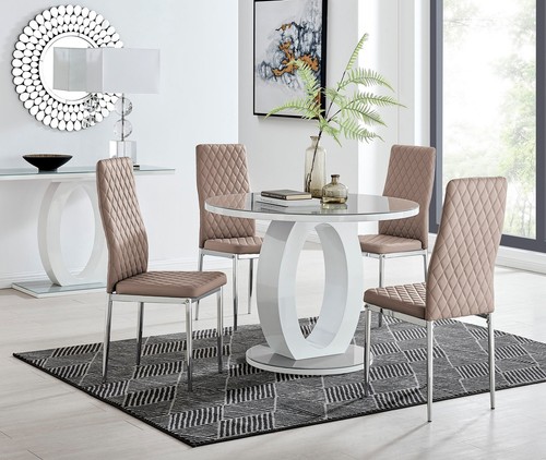 Giovani round grey glass - giovani,