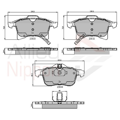 Brake pads set for - brake,