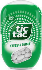 Tic Tac Fresh Mint Sweets, Tic Tacs Sweets for Party Bags, 8 X 200 Fresh Mints