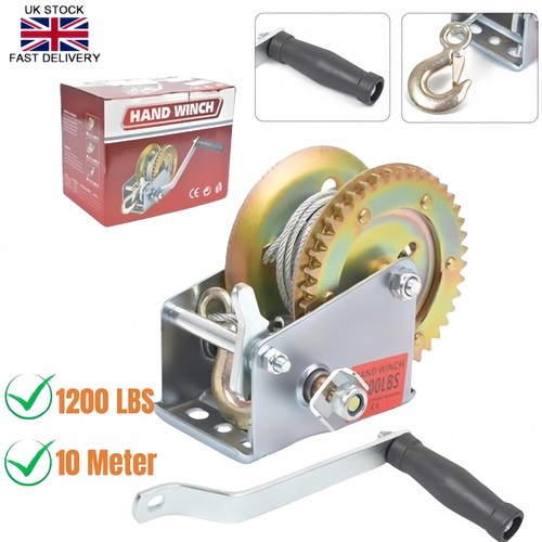 Manual hand winch 1200lbs - hand-winch,