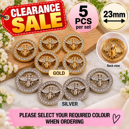 23mm bee rhinestone - 23mm,