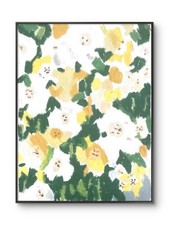 Textured Abstract White Yellow